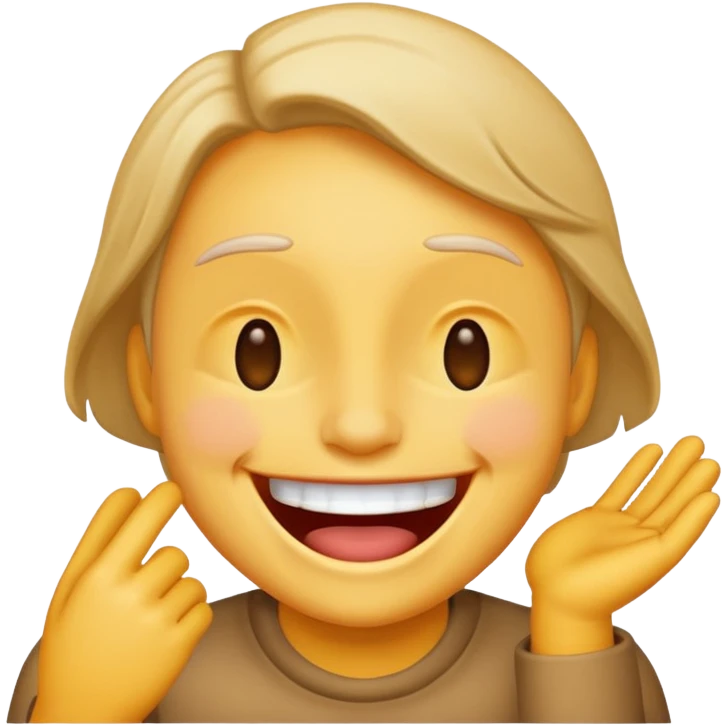 Sarcastic laughing  emoji