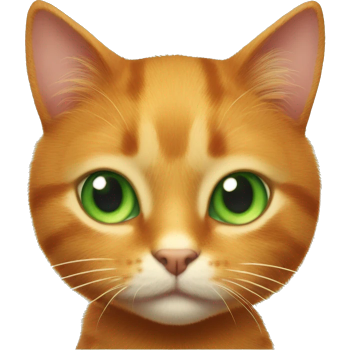 ginger cat with green eyes and the letter M on his forehead emoji