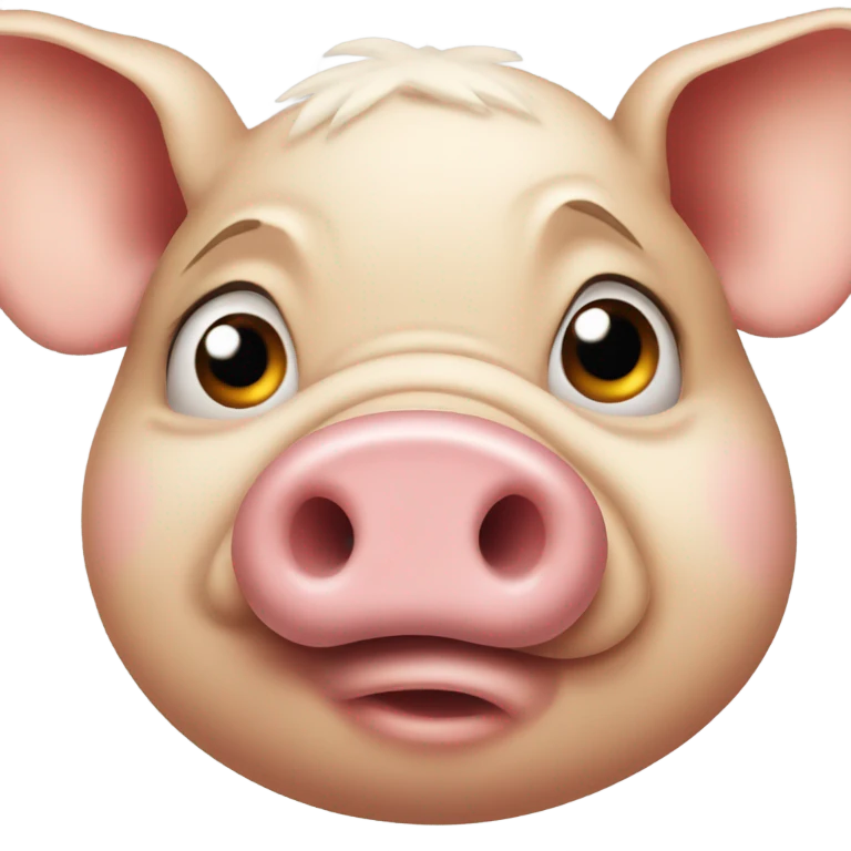 A pig that’s in disgust emoji