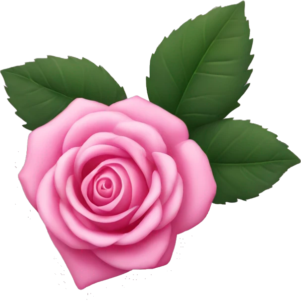 Pink rose emoji