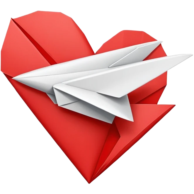 Heart with a paper airplane emoji