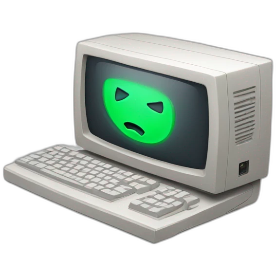 computer with a blinking cursor emoji