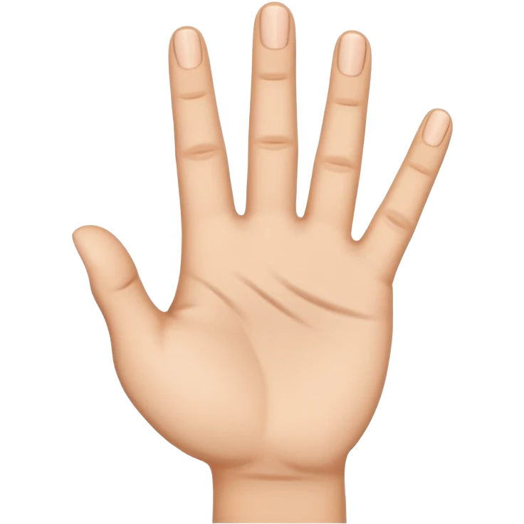 hands palm is facing the screen. on that hand you have to raise a thumb, index and middle fingers emoji