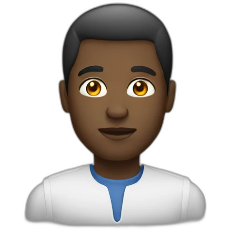 Black man working in a pc emoji