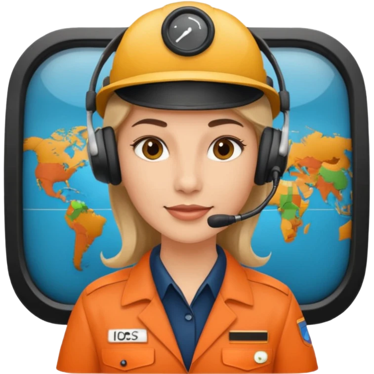 air traffic controller with headset emoji