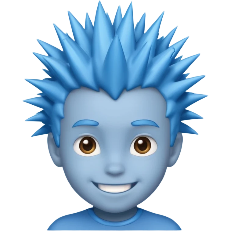 blue spiky haired kid  emoji