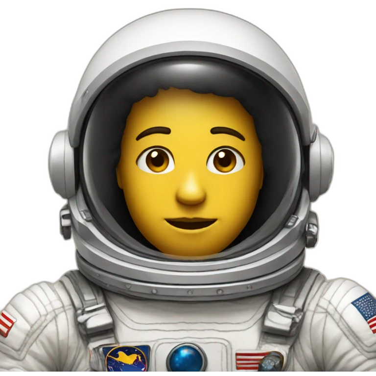 awkward astronaut emoji