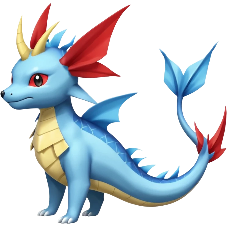 Manectric-Vaporeon-Salamence-Electrike-Furfrou-koi-Fakemon-fusion, full body emoji