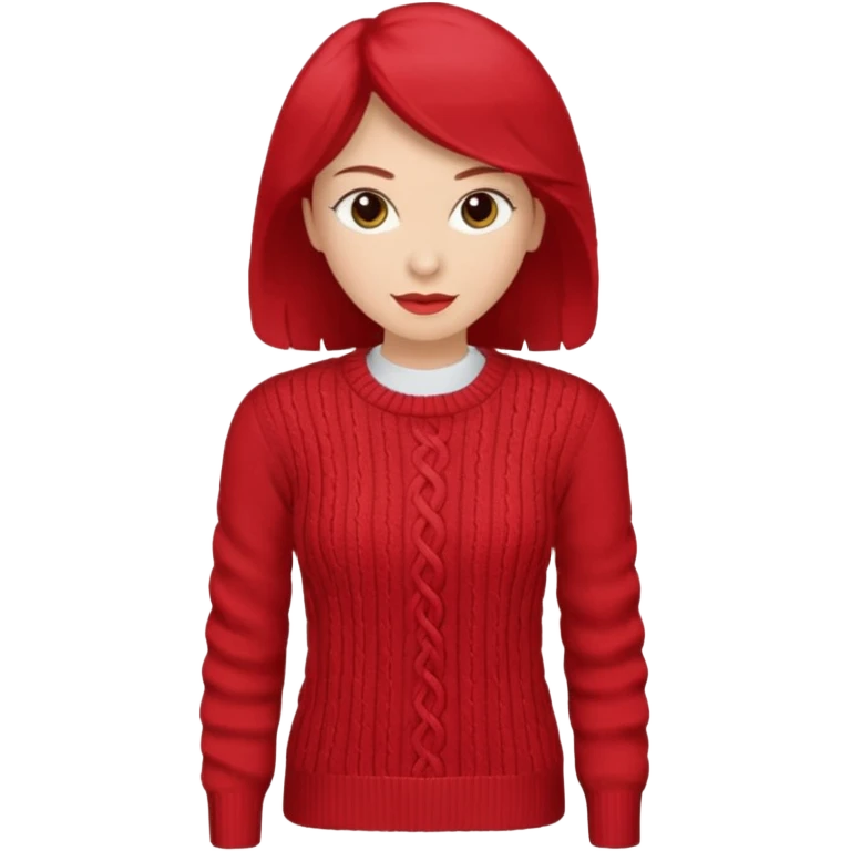 red women's knitwear emoji