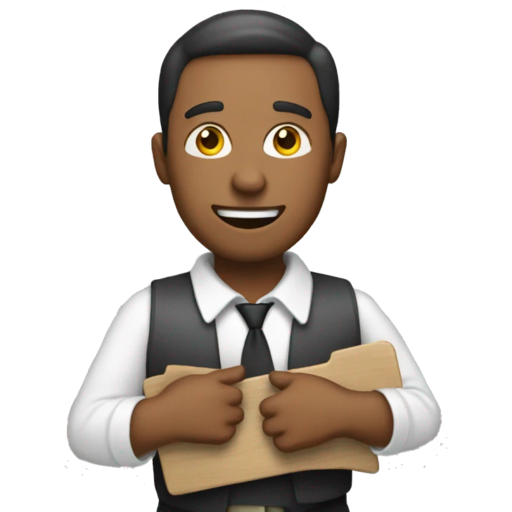 man with a clap board emoji
