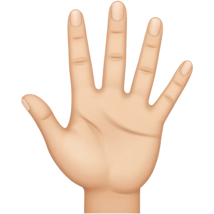 yvl hand sign, just have all five fingers out, besides ring finger and pinky  emoji