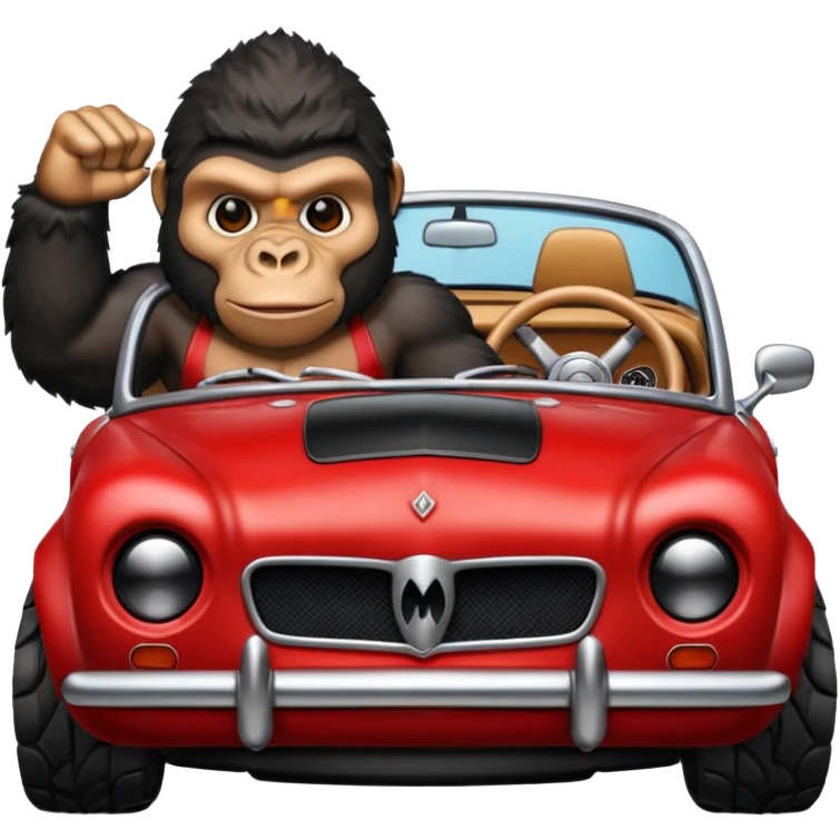 Gorilla in a coupe emoji