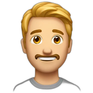Mark Evan qui fait la main céleste emoji