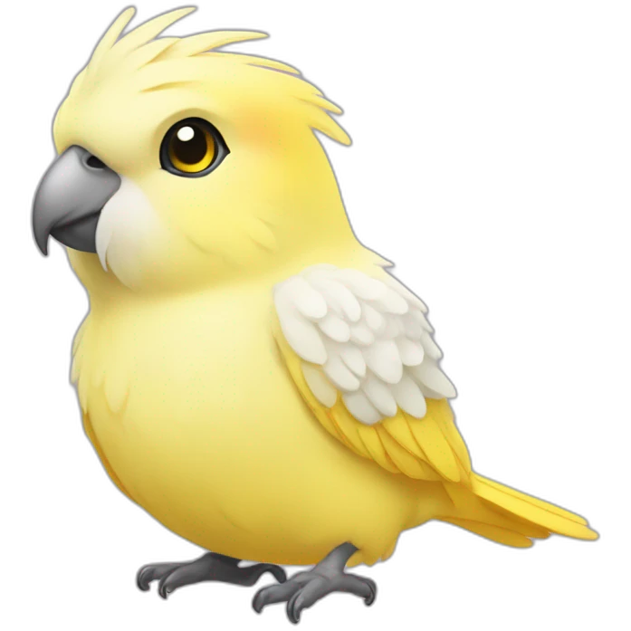 cute-yellow-cockatiel-withPC emoji