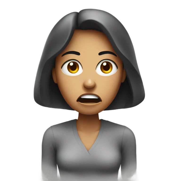 woman afraid of something emoji