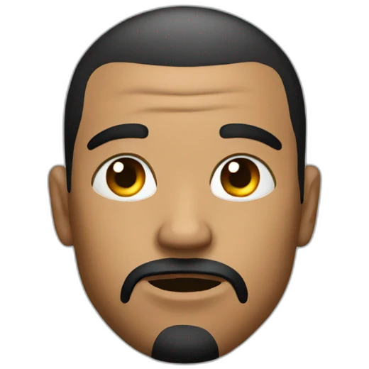 a guy with tattoos on his face that say "stay Away" emoji