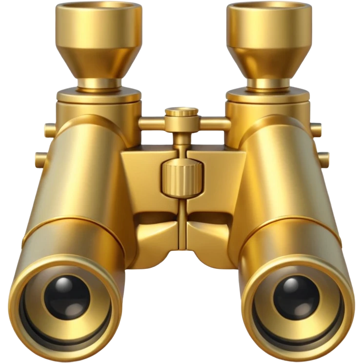gold binoculars with BIG lenses and simple eye holes emoji