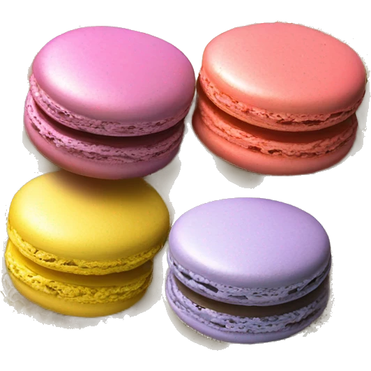 vintage rococo macarons on golden plate emoji