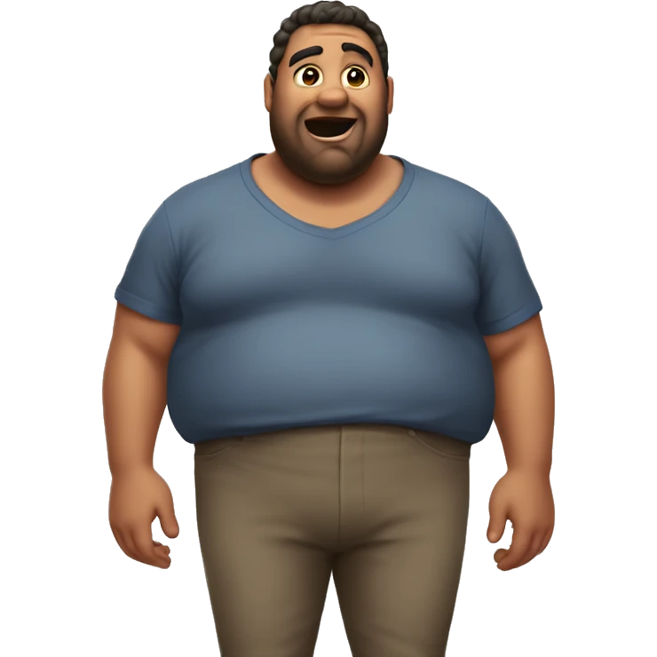 Big fat dude with booty emoji
