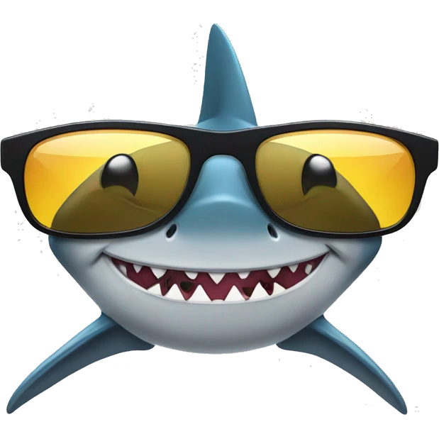 Shark with sunglass emoji