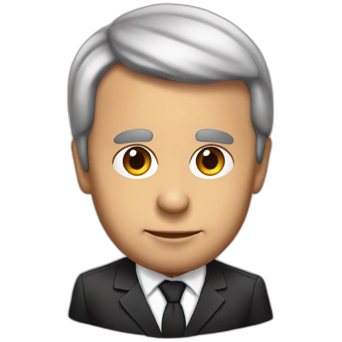 Emanuel Macron qui dit a table emoji