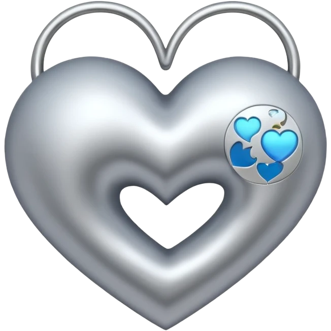 heart with a moon motif emoji