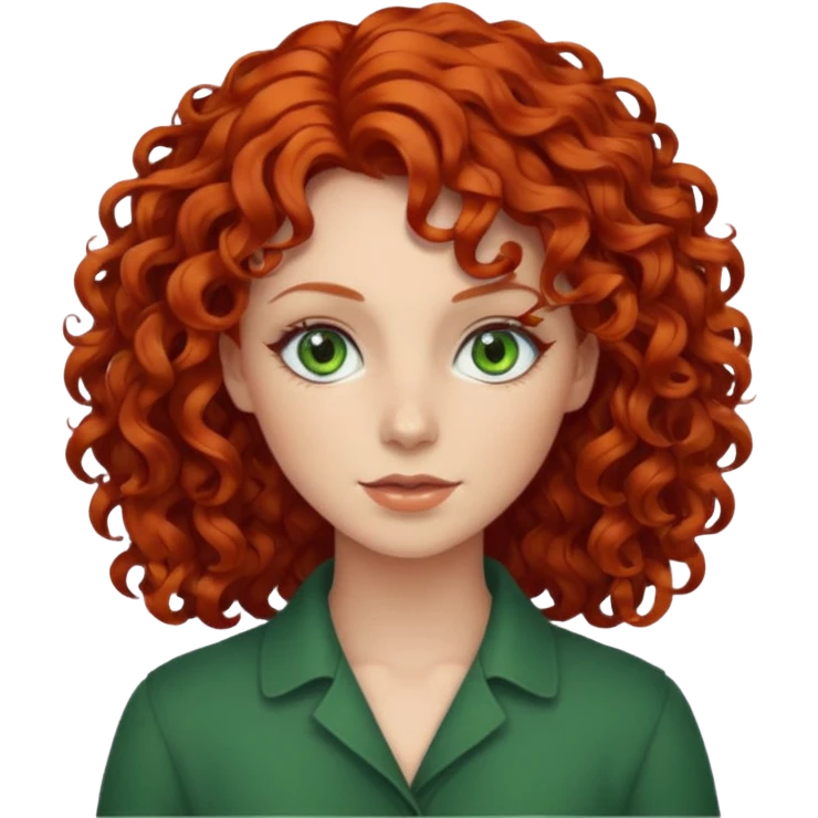 female curly red hair emoji