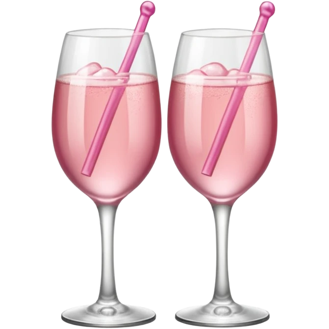 Dos Champagne rosa cruzadas con un listón de moño color rosa claro  emoji