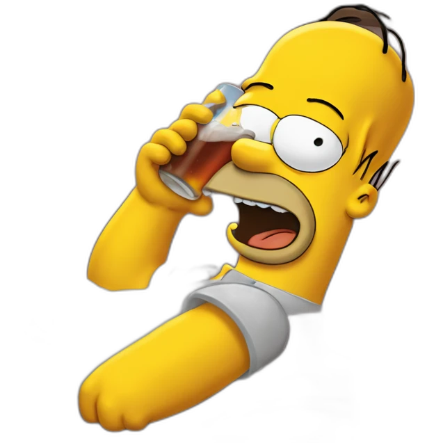 Homer Simpson drunk emoji