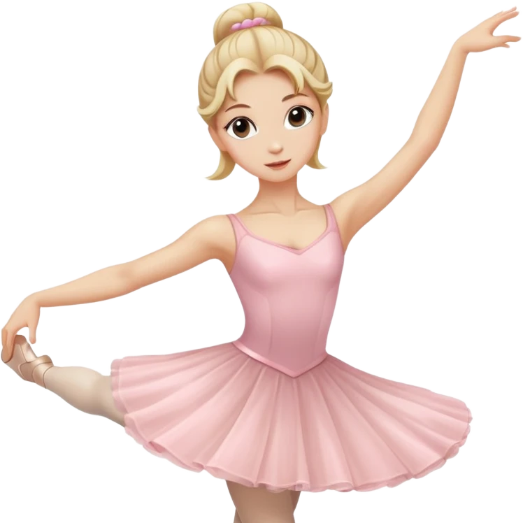 female ballet dancer, blond hair, graceful movement, no pink color emoji