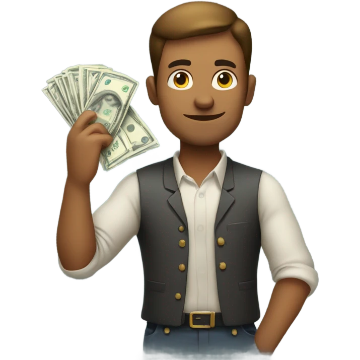 man taking money emoji