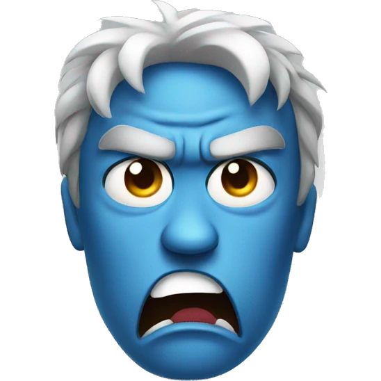 Angry sweaty emoji  emoji