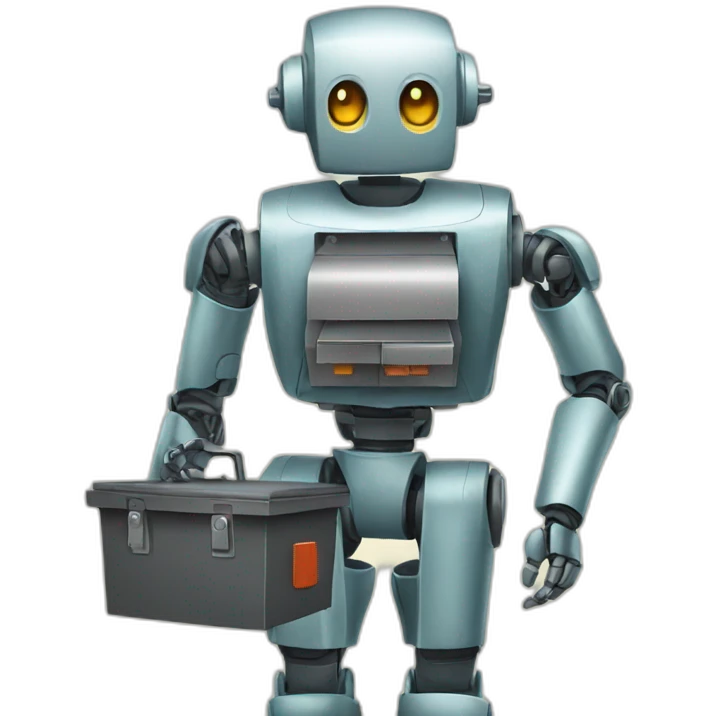 robot with a toolbox emoji