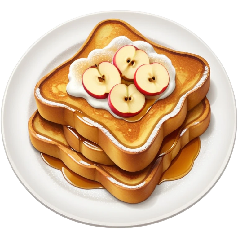 Plate of Apple French toast emoji