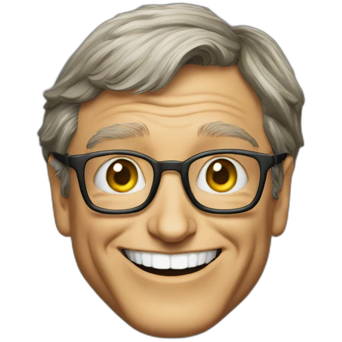 bill gates with malicious smile emoji