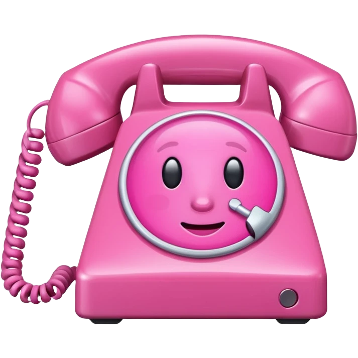 pink phone call \caller id bubble emoji