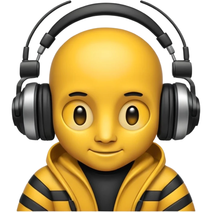 DJ bee with headphones emoji