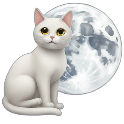 Cat in moon emoji
