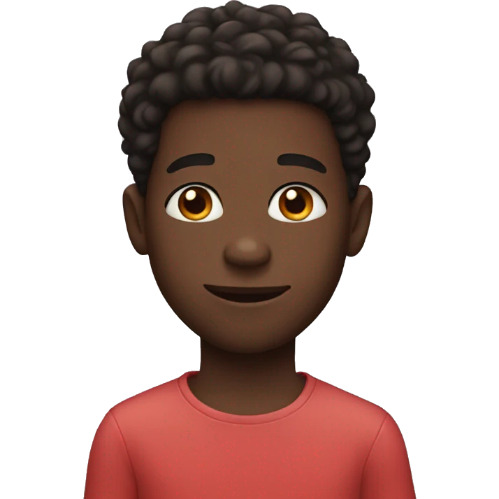 black boy with heart eyes emoji