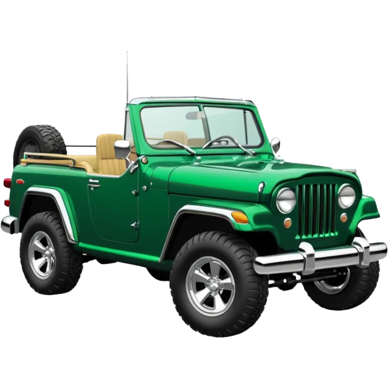jeepster commando without top with straight flat bonnet emoji