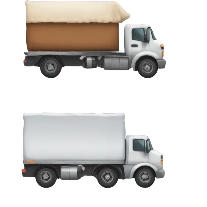 a truck without wheels emoji