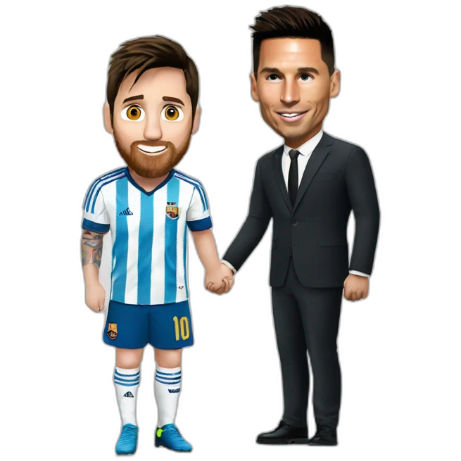 Messi qui embrasse ronaldo emoji