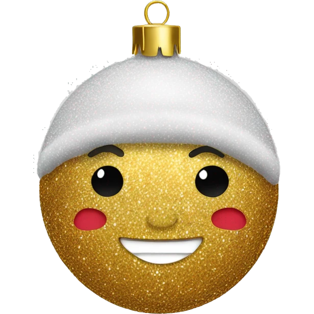 glitter Christmas bauble emoji