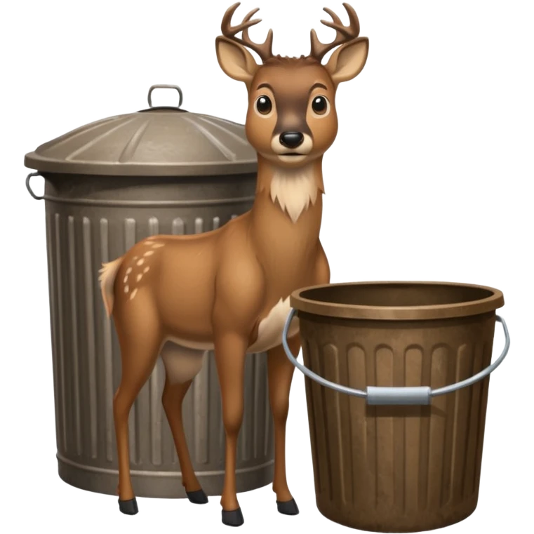 Buck with trashcan emoji