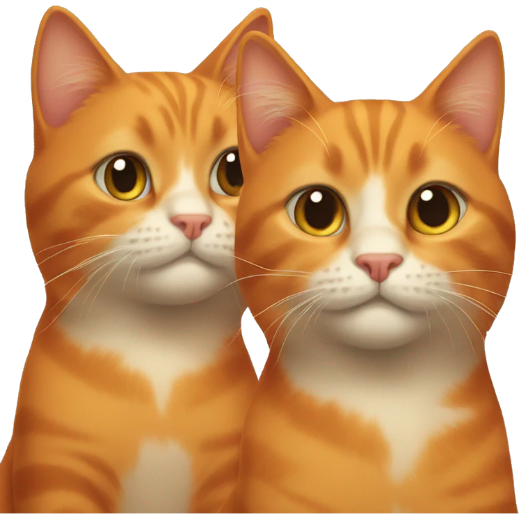 Two orange cats emoji