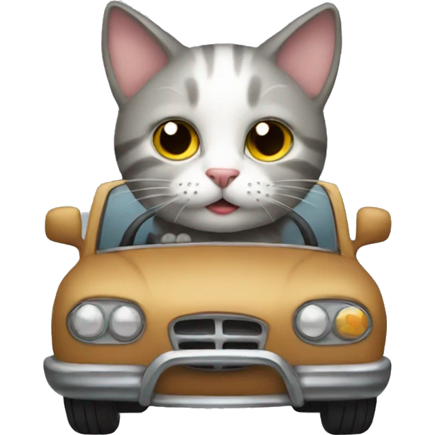 Cat in a car emoji