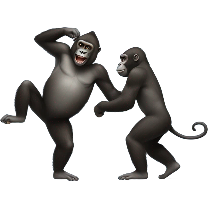 Monkey gorilla Taeger dancing ￼ emoji