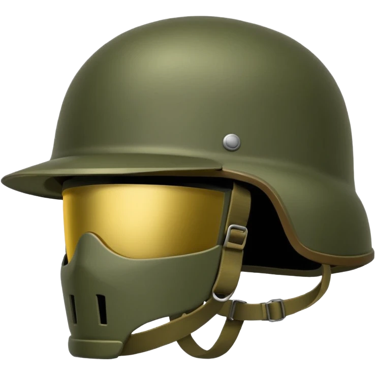 military helmet in front  emoji