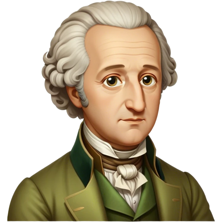 Cinematic Realistic Johann Wolfgang von Goethe Portrait Emoji, depicted as an intellectual literary giant with a thoughtful gaze and refined attire, rendered with detailed textures and warm classical lighting that captures his enduring literary influence. emoji