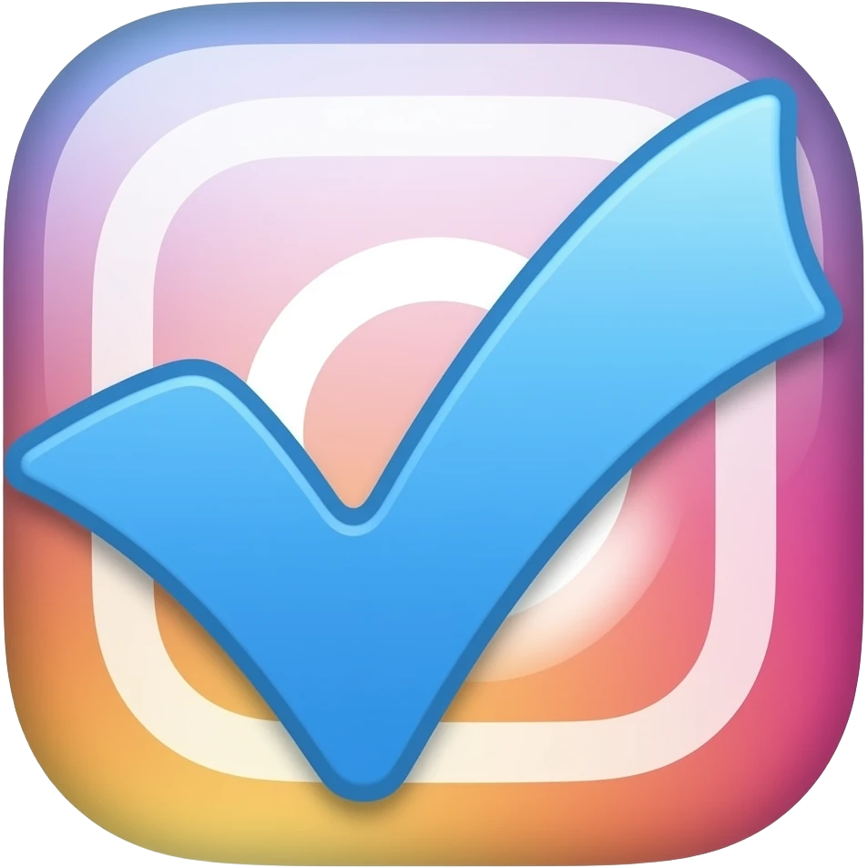 Instagram verified blue tick emoji